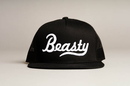 🧢 Beasty Solutions Cursive Trucker Hat- – Clean Hustle Edition