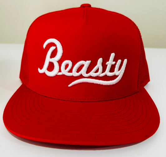 🧢 Beasty Solutions Cursive Trucker Hat- Clean Hustle edition